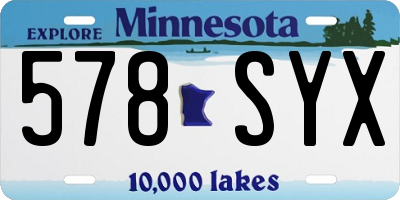 MN license plate 578SYX
