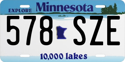 MN license plate 578SZE