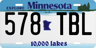 MN license plate 578TBL