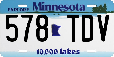 MN license plate 578TDV