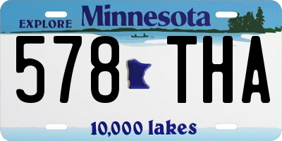 MN license plate 578THA