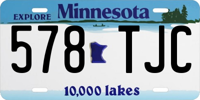 MN license plate 578TJC