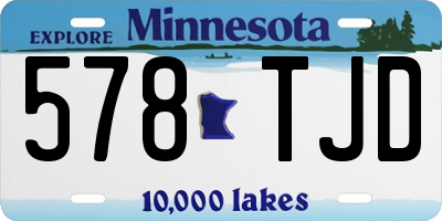MN license plate 578TJD