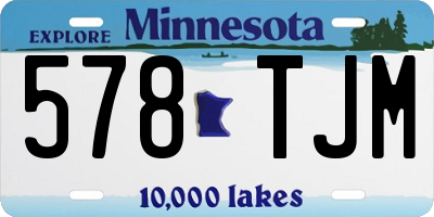 MN license plate 578TJM