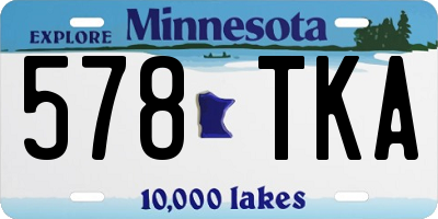 MN license plate 578TKA