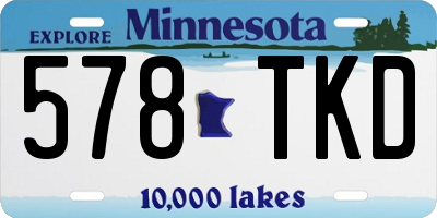 MN license plate 578TKD