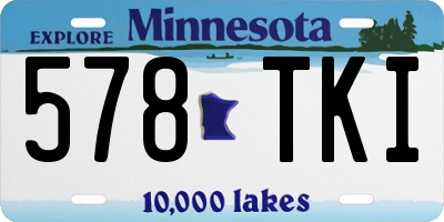 MN license plate 578TKI