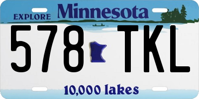 MN license plate 578TKL