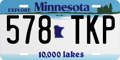 MN license plate 578TKP