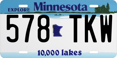 MN license plate 578TKW