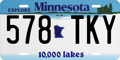 MN license plate 578TKY