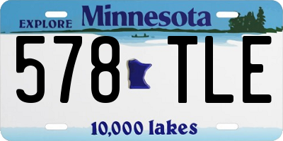 MN license plate 578TLE