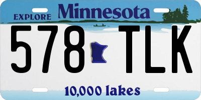 MN license plate 578TLK