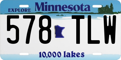 MN license plate 578TLW
