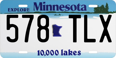 MN license plate 578TLX
