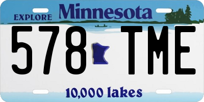 MN license plate 578TME