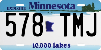 MN license plate 578TMJ