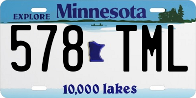 MN license plate 578TML