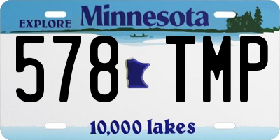 MN license plate 578TMP