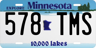 MN license plate 578TMS