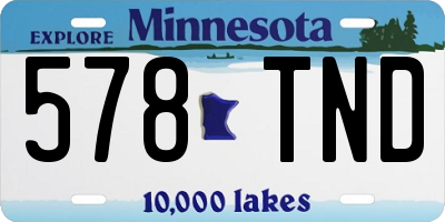 MN license plate 578TND