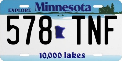 MN license plate 578TNF