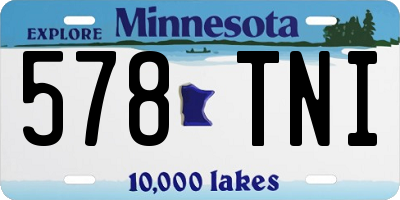 MN license plate 578TNI