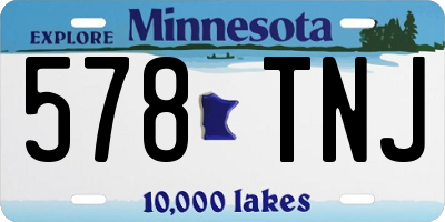 MN license plate 578TNJ