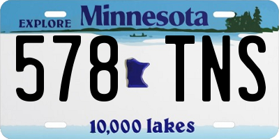 MN license plate 578TNS