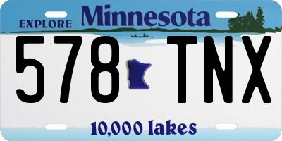 MN license plate 578TNX