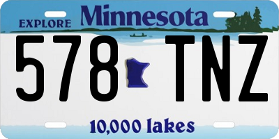 MN license plate 578TNZ