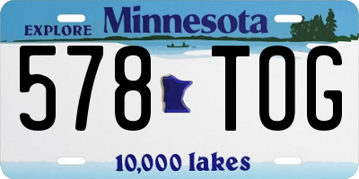 MN license plate 578TOG
