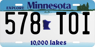 MN license plate 578TOI