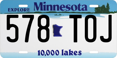 MN license plate 578TOJ