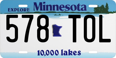 MN license plate 578TOL