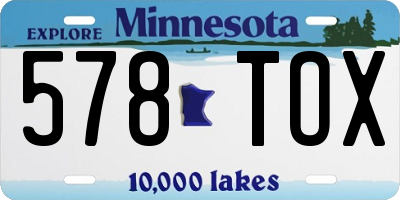 MN license plate 578TOX