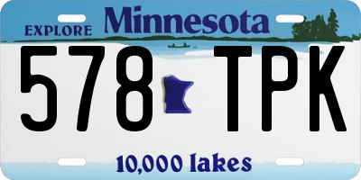 MN license plate 578TPK
