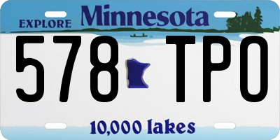 MN license plate 578TPO