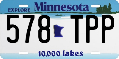 MN license plate 578TPP