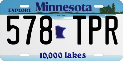 MN license plate 578TPR