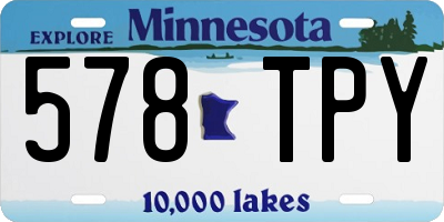 MN license plate 578TPY