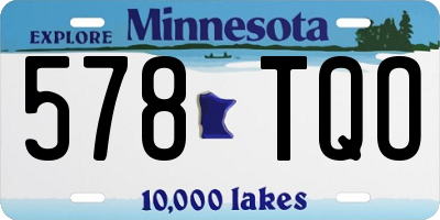 MN license plate 578TQO