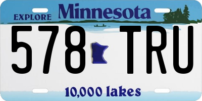 MN license plate 578TRU