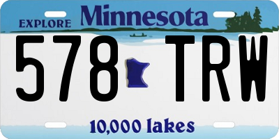 MN license plate 578TRW
