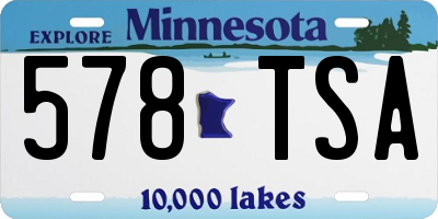 MN license plate 578TSA