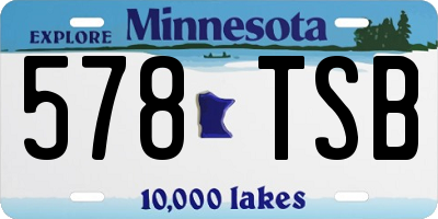 MN license plate 578TSB