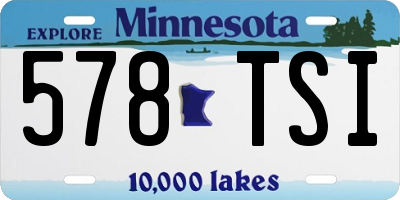 MN license plate 578TSI