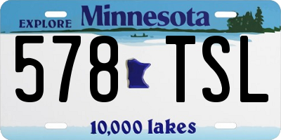MN license plate 578TSL