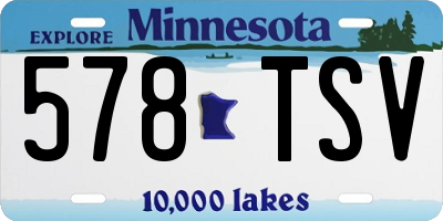 MN license plate 578TSV