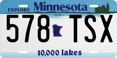 MN license plate 578TSX
